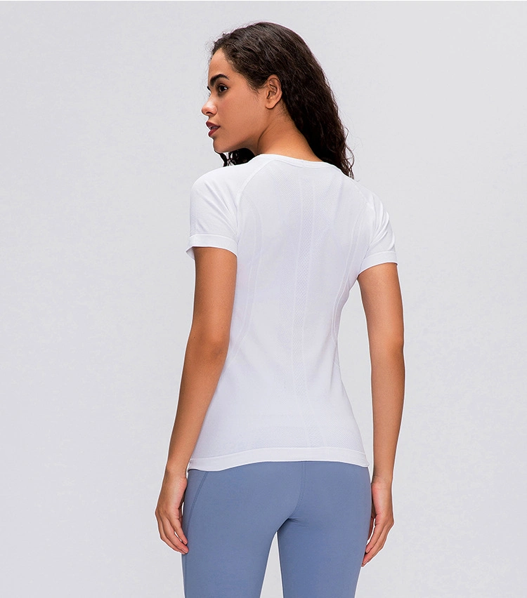 Custom Plain Gym T Shirt Women Athletic Yoga Tops Dry Fit Sports Tshirts Running T-Shirt