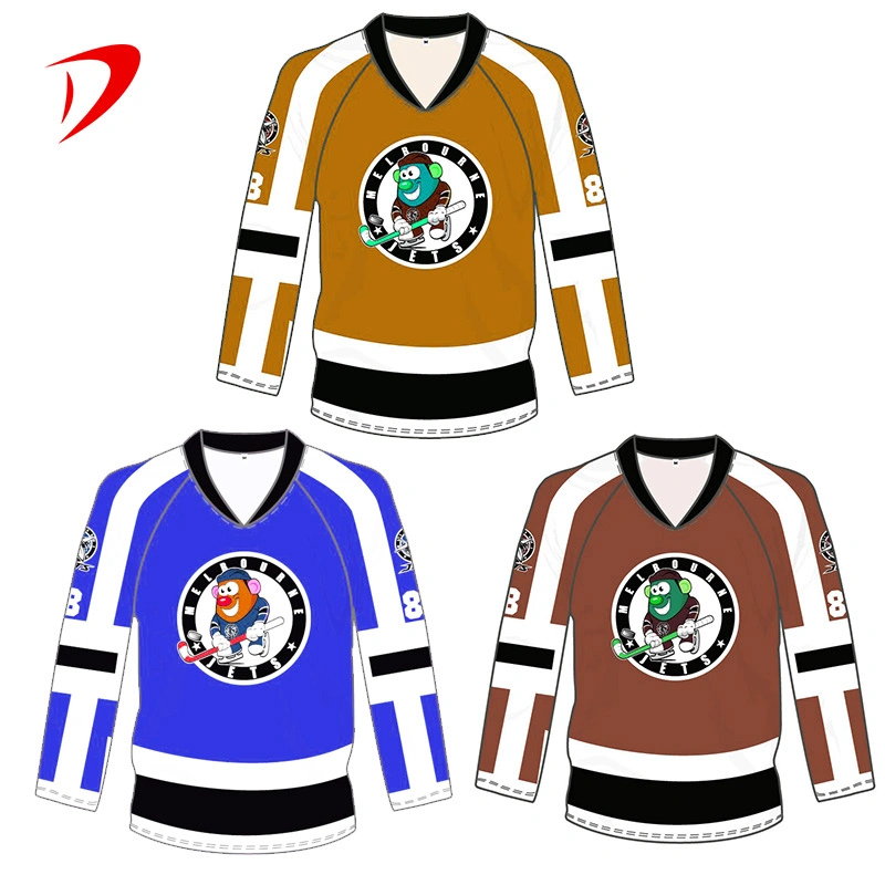 Ice Hockey Jersey Manufacturer Custom Made Professional Laced Collar Sublimated Hockey Jersey Youth Ice Hockey Jerseys