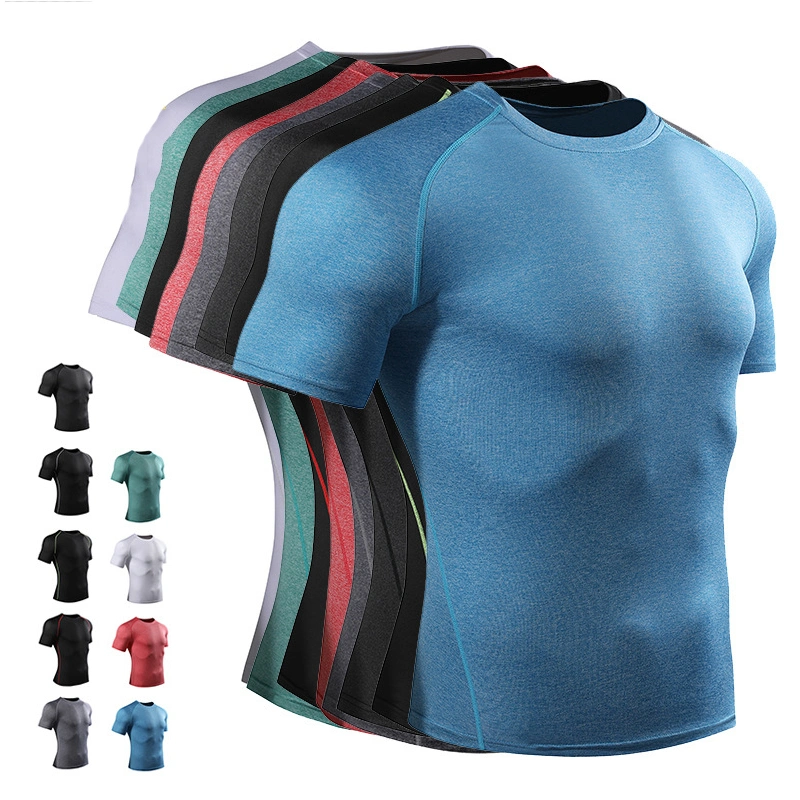 Mens 100% Polyester Slim Dry Fit Short Sleeve Gym T Shirt Private Label T Shirt Manufacturer