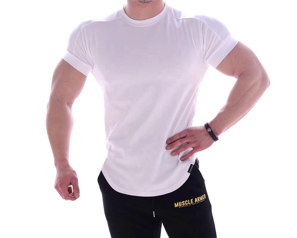 High Quality Dry Fit Men Short Sleeve T Shirt Fitness Clothing Compression Sport Gym Wear