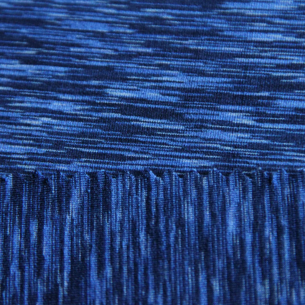 180GSM Yarn Dyed Jersey Fabric with Polyester Elastic Weft Knitted for Sportswear/Leggings/Yoga Wear/T-Shirt/Fitness