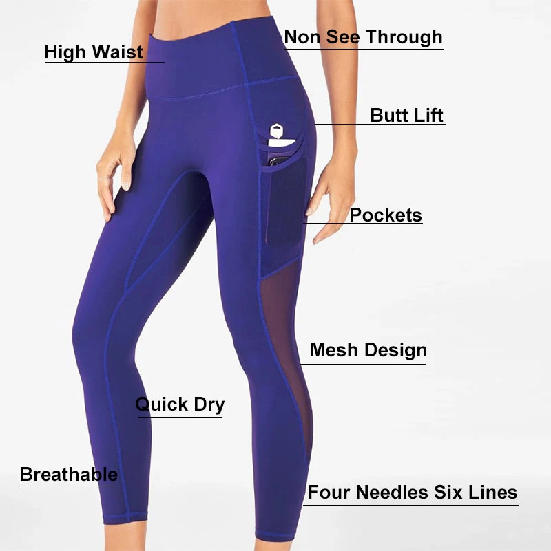 Womens Yoga Pants Plus Size Sports Tights Fitness Clothing Custom Apparel Gym Leggings High Waisted Workout Yoga Leggings