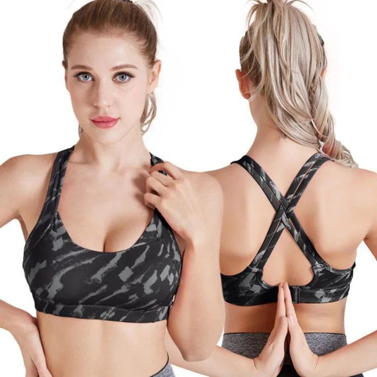 Wholesale Sexy Cross Back Gym Sports Bra Fitness Wear Ladies Fashion Workout Yoga Bra
