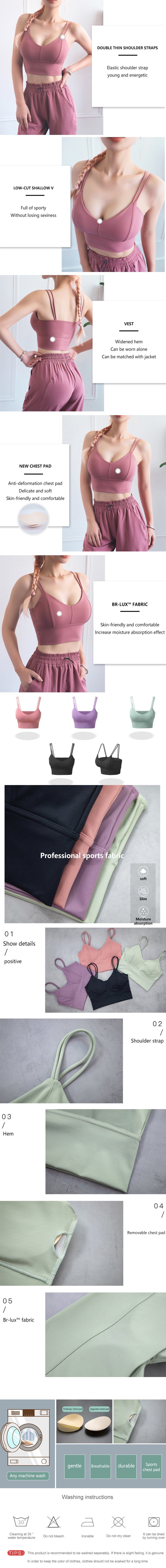 Yoga Gym High Impact Support Top Fitness Padded Seamless Sports Bra Women
