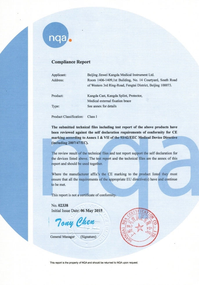 Medical Postoperative Rehabilitation Knee Immobilizer ROM Hinged Knee Brace with FDA Ce Certificate