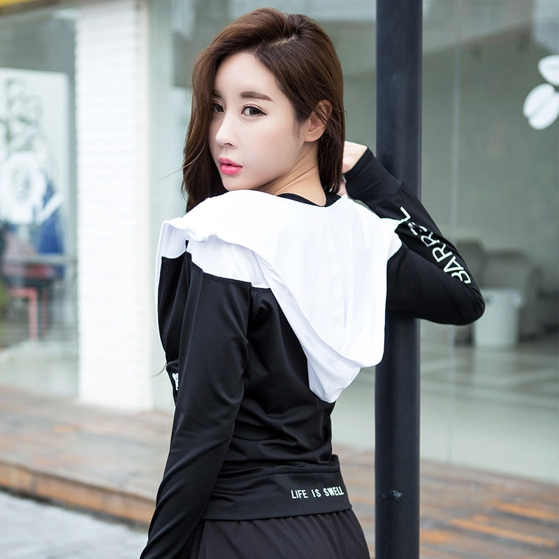 Gym Slim Leisure Fitness Clothes Long-Sleeved Yoga Shirt Sports Running Clothes Jacket for Women