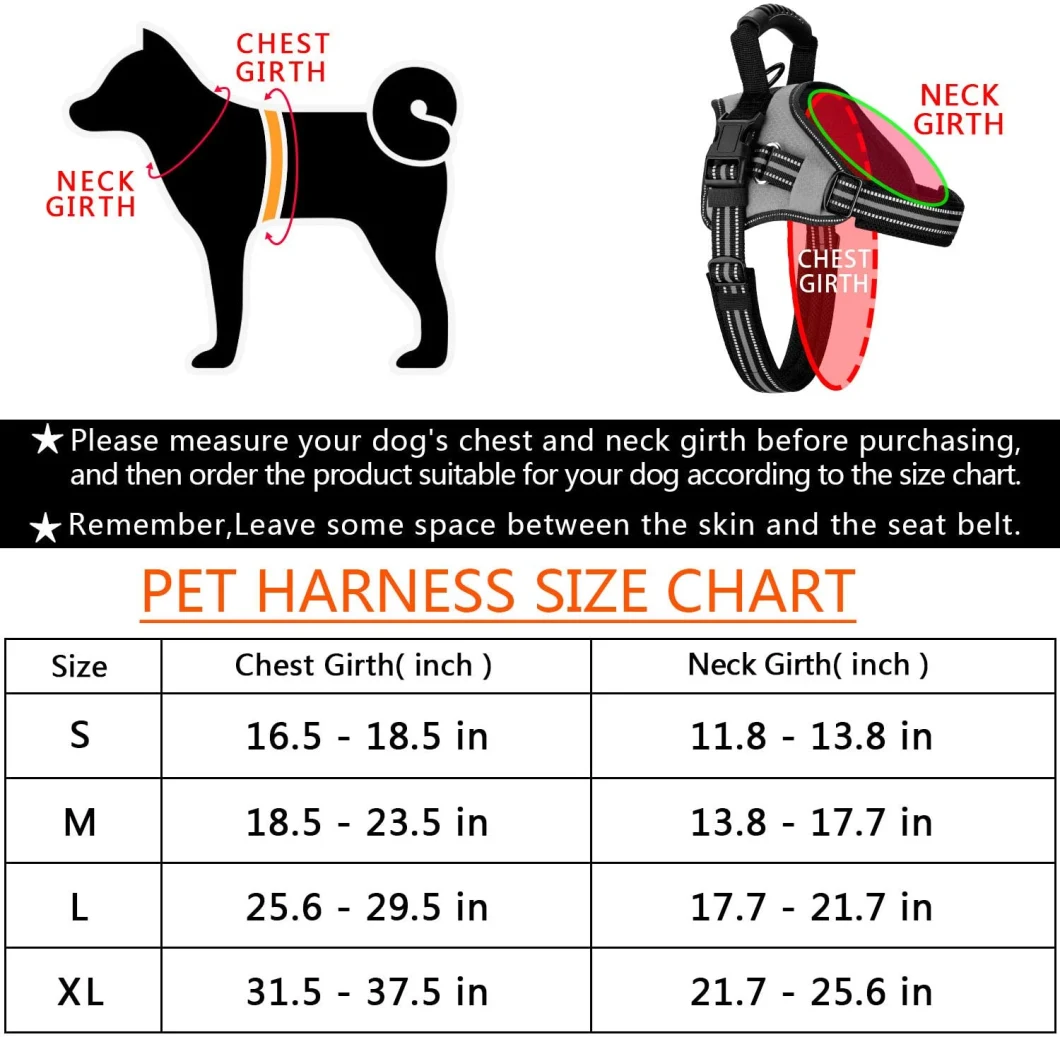 Dog Harness No-Pull Adjustable Dog Vest with Training Handle