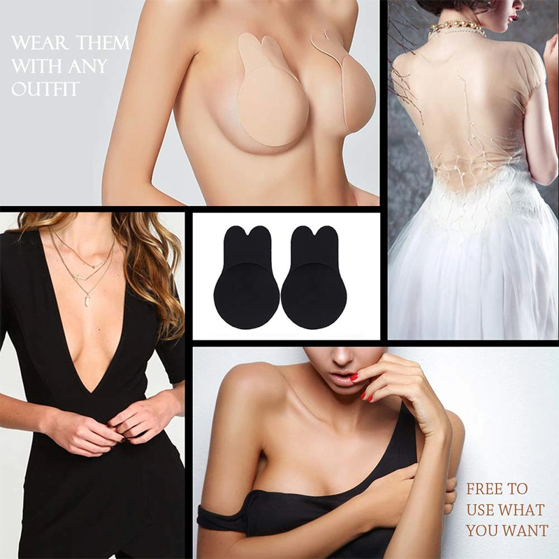 Women Silicone Self-Adhesive Sticky Bra Strapless Push up Seamless Invisible Bra Sexy Nipple Cover Wedding Underwear