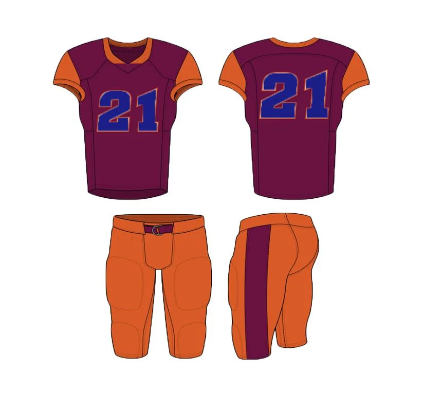 High Quality Stitching Custom Team Name and Number Own Design Sublimation American Football Jersey