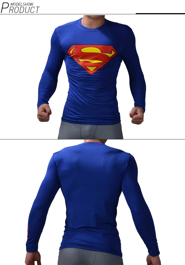 3D Marvel Clothing Superhero Man Gym Compression Shirt Men