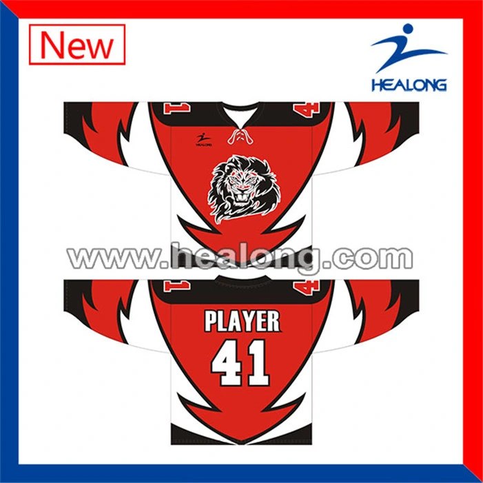 Healong Hot Selling Sports Gear Dye Sublimation Juniorl Ice Hockey Jerseys