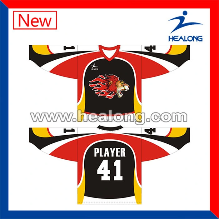 Healong China Manufacturer Sports Clothing Gear Sublimation Junior Ice Hockey Jerseys