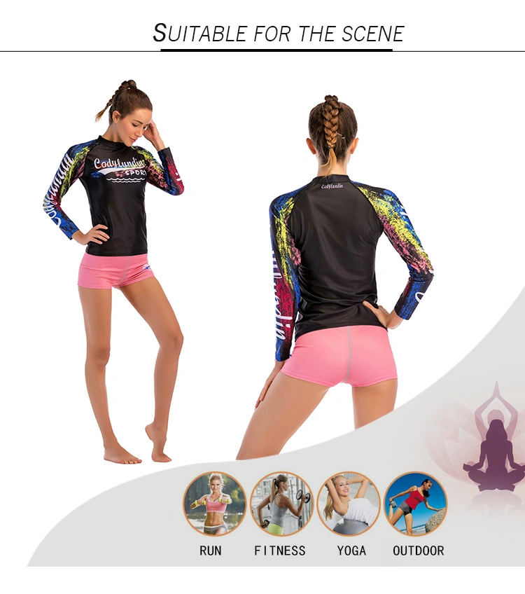 Cody Lundin Jogging Running Wear Custom Fitness Blank Tight Seamless Gym T-Shirt Women Zipper T Shirts Sports Wear Running Suit