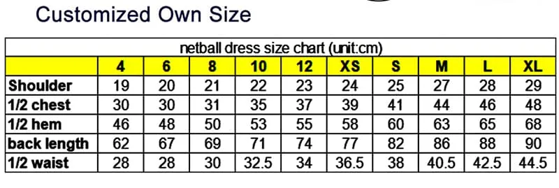 Over Sized Customized Sublimated Jersey Uniform Shirts Clothes Team Sets Netball Wear
