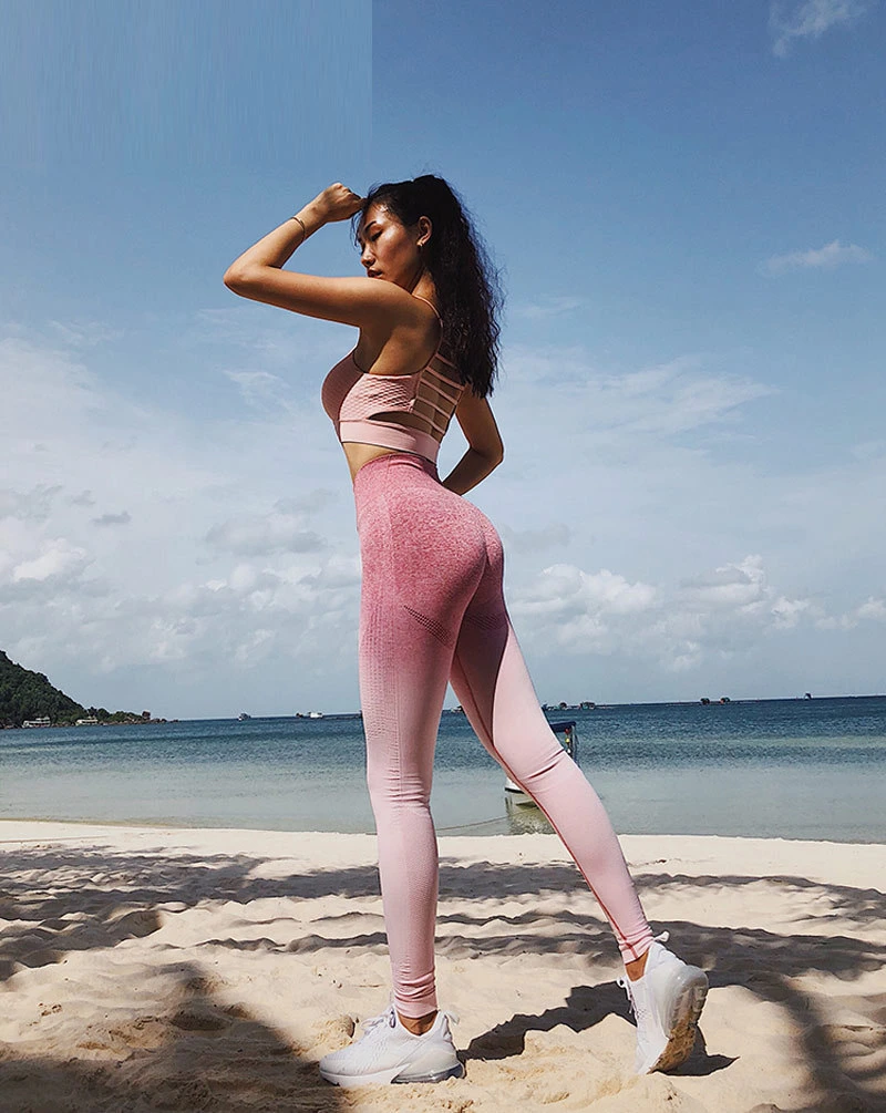 Custom Blank Tight Pants Quick Dry Breathable Sports Cropped Trousers Training Yoga Leggings