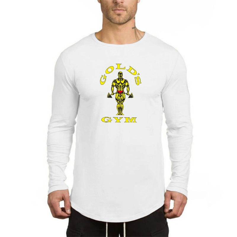 Golds Gym Long Sleeve Sport Gym T-Shirt Printing Design