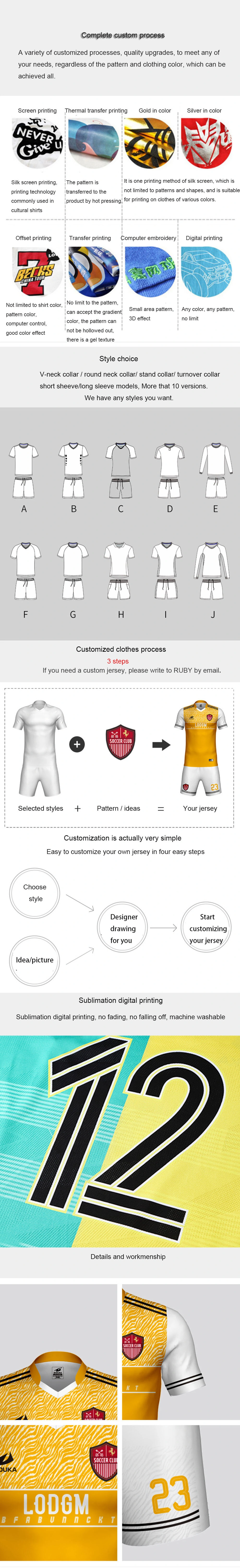 2020 Soccer Jersey New Wholesale Cheap Price Custom Football Jersey Sublimated Soccer Wear