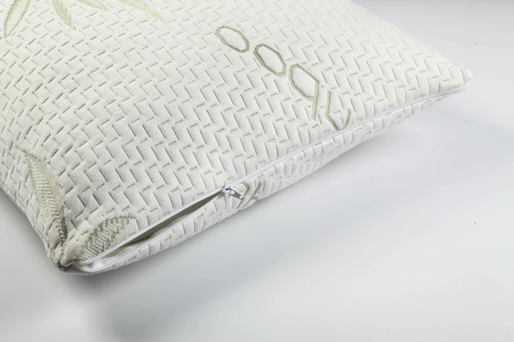 Aloe Vera Fabric Comfortable Back Support Rectangular Shape Shredded Memory Foam Pillow