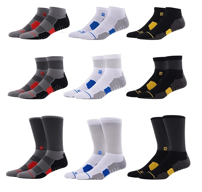Ankle Socks Wholesale Non-Slip Sport Ankle Tennis Running Compression Cotton Custom Athletic Socks Men