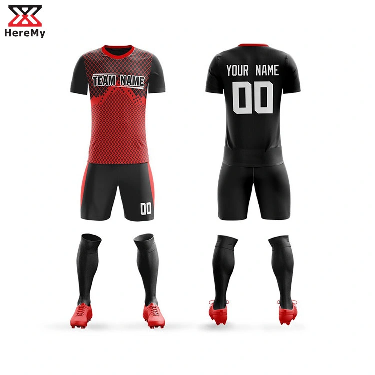 Sublimated Youth Football Soccer Jerseys Set Custom Team Wear