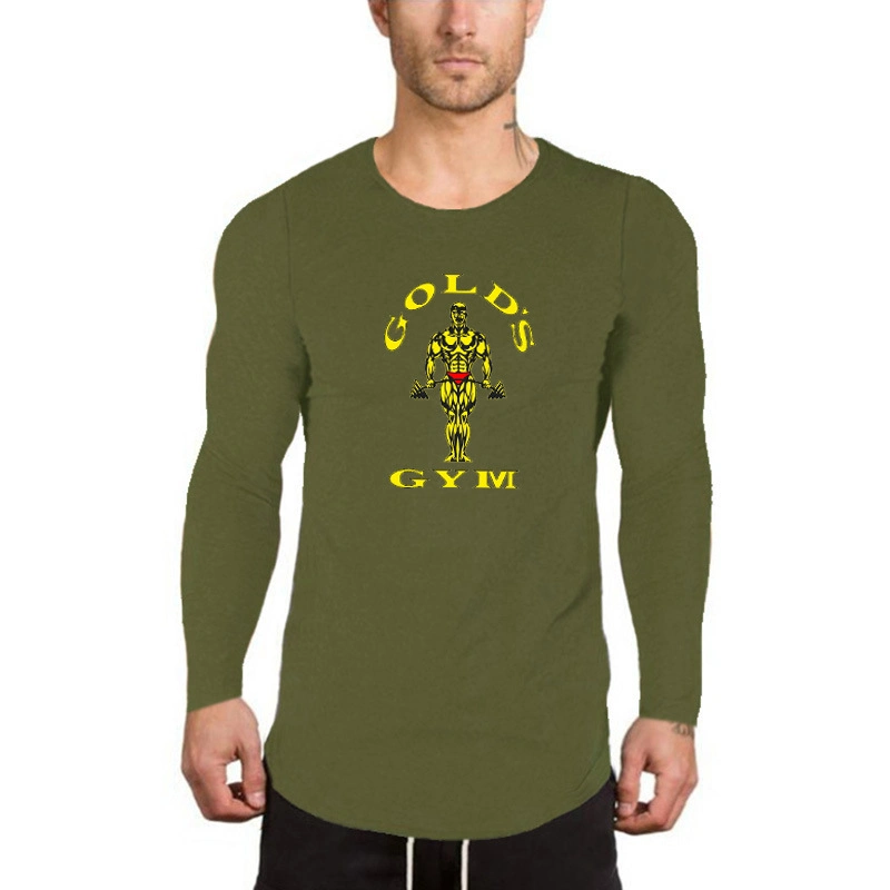 Golds Gym Long Sleeve Sport Gym T-Shirt Printing Design