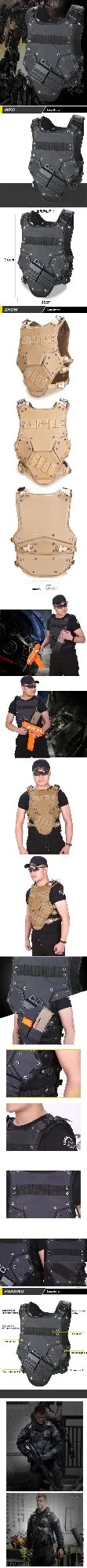 Black Transformers Tactical Vest Security Outdoor Training Fighting Armor CS Field Protective Vest