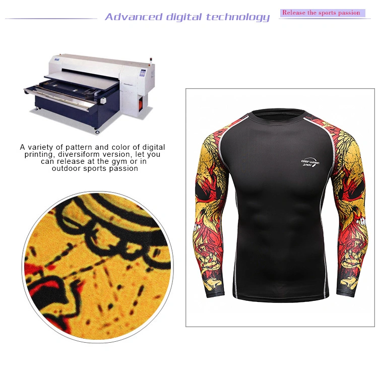 Hot Sale New Design Full Sublimation Sleeve Shirts Compression Clothing