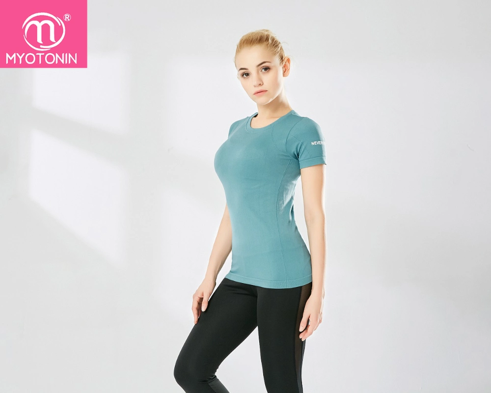 Hot Selling Polyester Sport Tshirt Dry Fit T-Shirt Sublimation Women Gym Sport T-Shirt