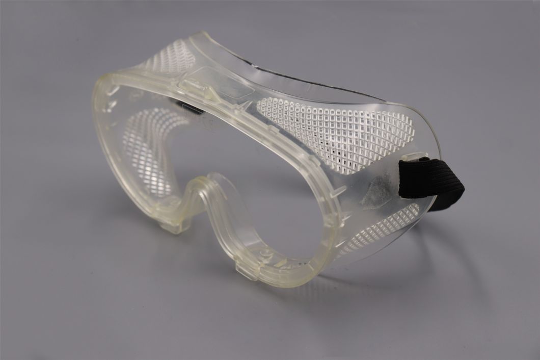 PC 2mm Anti-Scratch & Anti-Fog Lens Polyester Tape White Safety Protective Goggles for Personal Protection