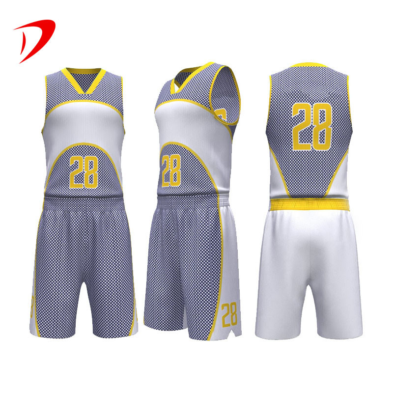 Manufactutre Wholesale Sublimation Basketball Wear Team Uniforms Embroidery Patch Design Custom Mens Basketball Jersey