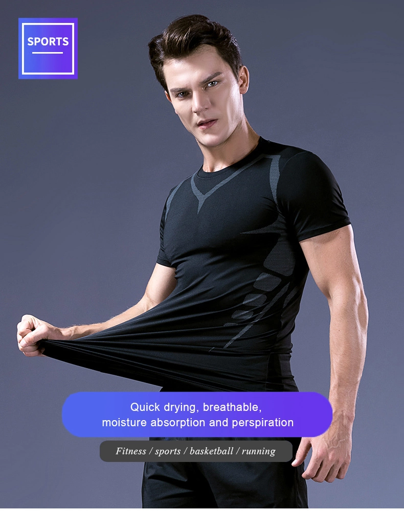Wholesale Slim Dri Fit Polyester Mens Fitness Sports Gym Fitness Dri Fit Sport T-Shirts