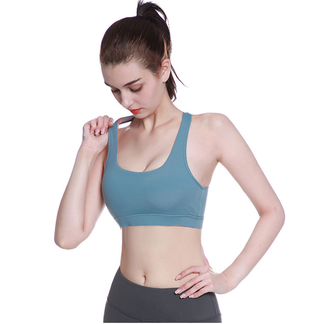 Cross Back Running Sport Shirt Push up Gym Fitness Shirt Workout Underwear Top Yoga Vest Bra