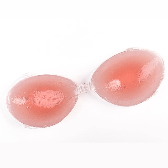 Ladies Strapless Silicone Invisible Bra Summer Seamless and No Steel Ring Thin Gather Underwear Nipple Stickers
