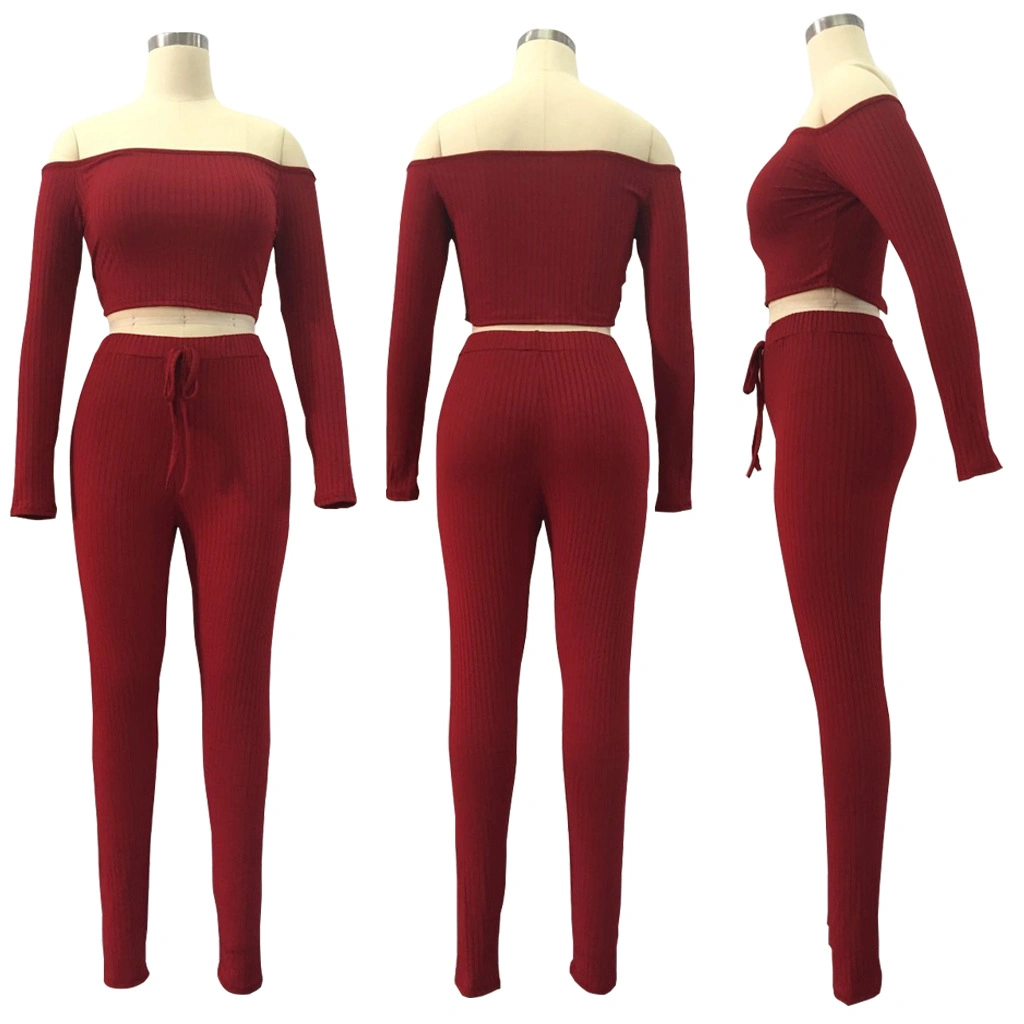 New Design Women Clothing Yoga Sports Suit Street Hipster Solid Color Slim Suit Yoga Wear