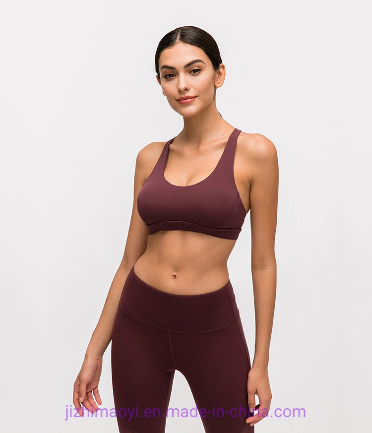 Wholesale OEM ODM Yoga Bra Athletic Apparel Jogging Running Sexy Sport Gym Fitness Active Wear Clothing for Woman Work out