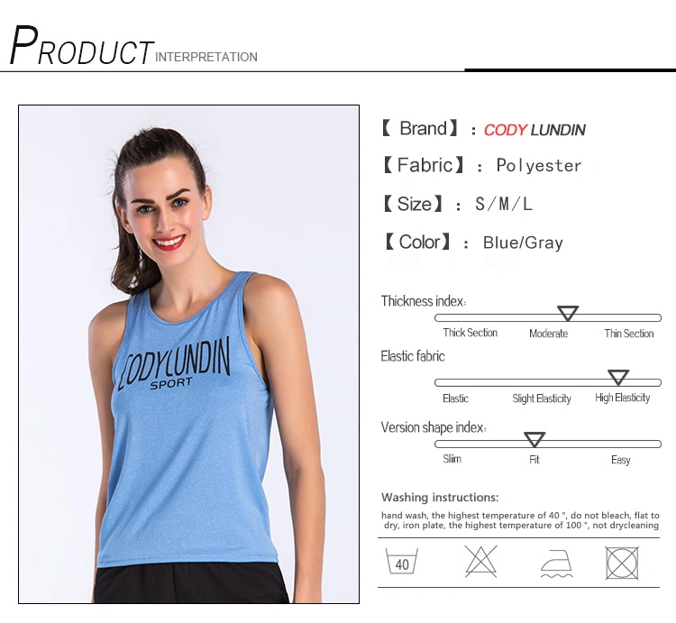Cody Lundin 2021 Factory Hot Sale Women's Printing Fitness Wear Bodybuilding Gym Tank Tops Cycling Workout Sports Yoga Crop Top