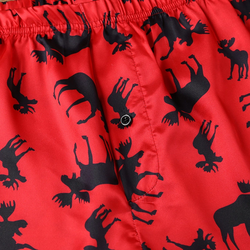 Mens Christmas Halloween Animal Elk All Over Print Boxer Shorts Sports Shorts