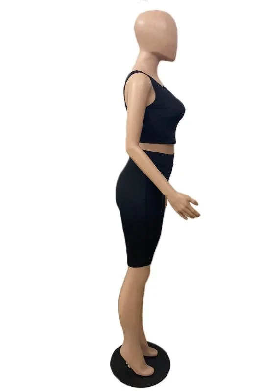 2021 Spring Women Clothing Solid Color Sporting Suit Yoga Wear Suit Set Two Piece Women Set