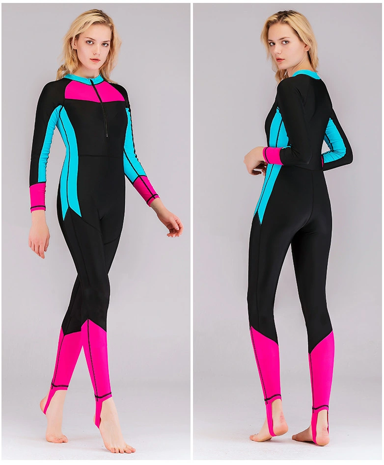 2019 Suitable Running Wear Women's Lycra Swimwear with Front Zipper Sportswear