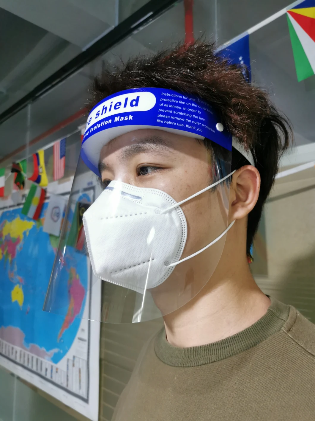 Ce FDA Pet Plastic Safety Protective Medical Visor Shield Mask