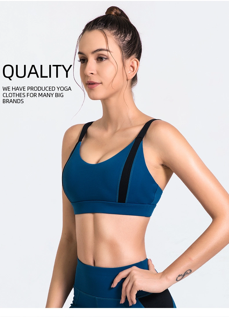 Wholesale Workout Clothing Woman Yoga Wear Sexy Bra Straps Sports Bra Ladies Gym Wear Manufacturer