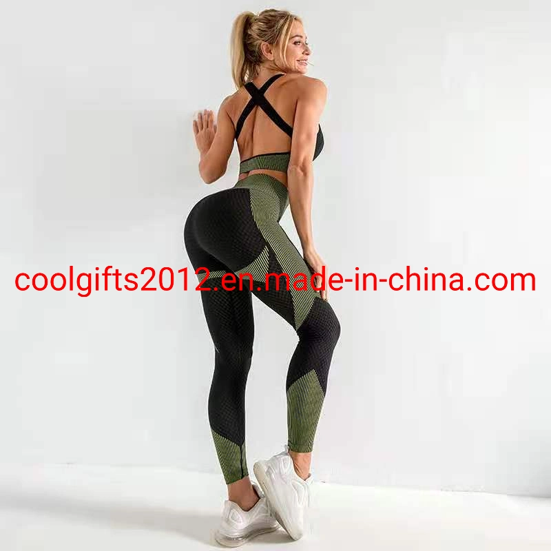 2PCS Women's Gym Clothing Fitness Comfort Print Yoga Workout Set
