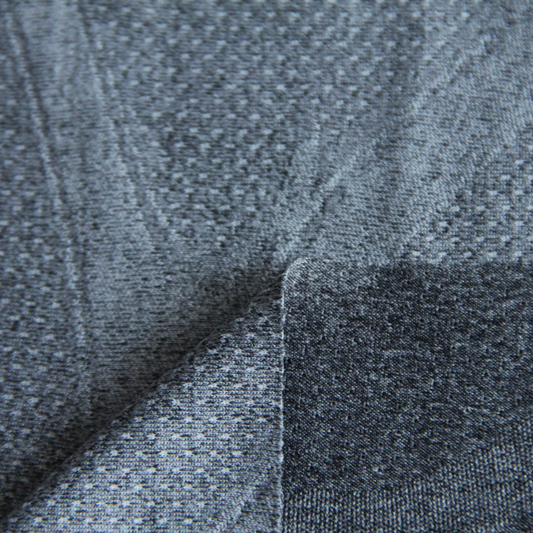 Anti-Bacterial Mesh Jacquard Plain Weft Knitting Fabric for Garment/Yoga Wear/Leggings/Sports