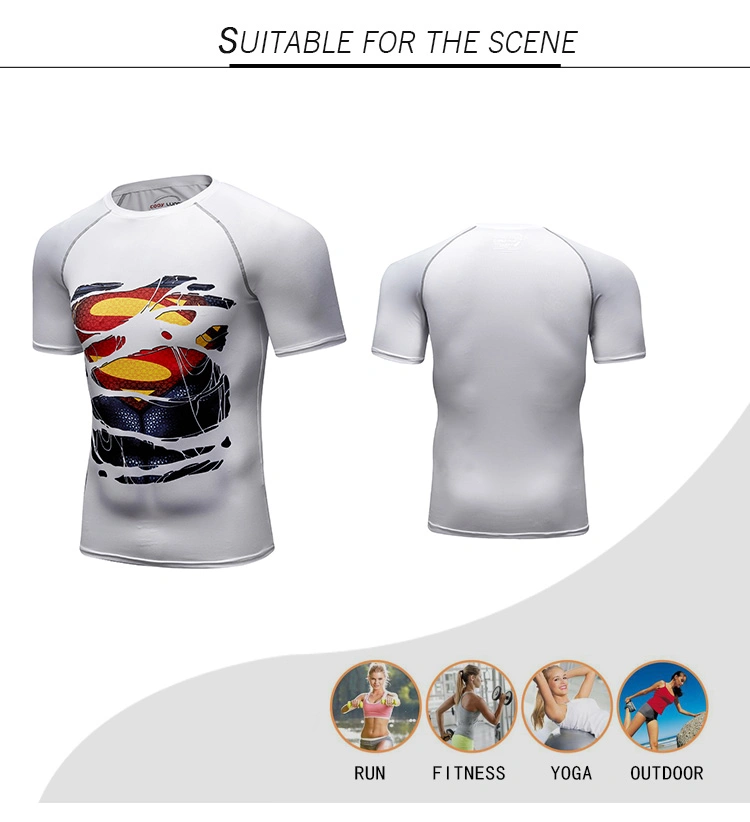 Cody Lundin Men Gym Shirt Dry Fit Fitness Tshirt Running Shirts Man Sportswear