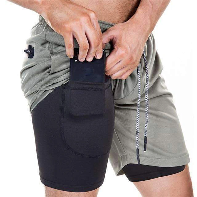 Man Gym Clothing Sweatpants Compression Shorts with Pockets