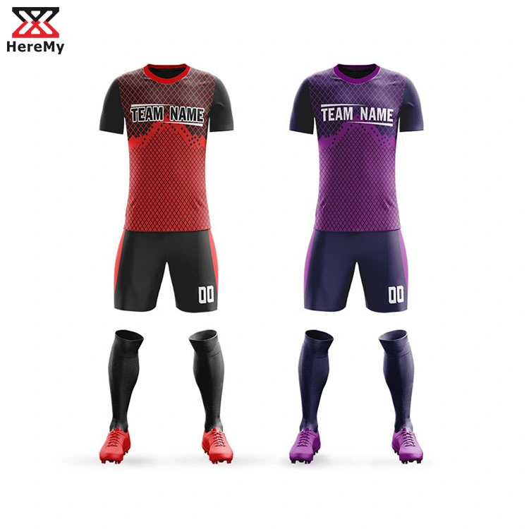 Sublimated Youth Football Soccer Jerseys Set Custom Team Wear