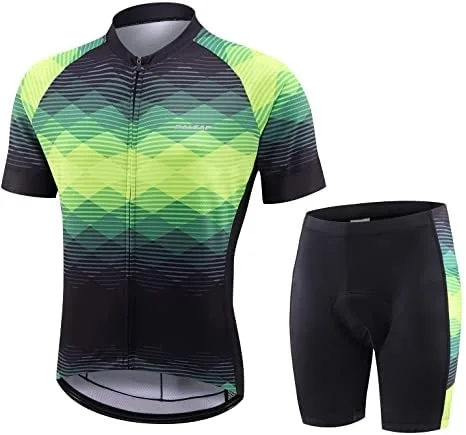 Mentrack Suit Jersey Set 4D Gel Padded Shorts Cycling Clothes Shirts Bicycle Short Sleeve Set Road Bike Sports Wear Cycling Wear