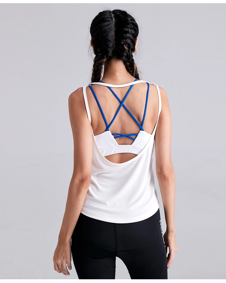 Women Summer Workout Tank Top Sexy Backless Yoga Shirts
