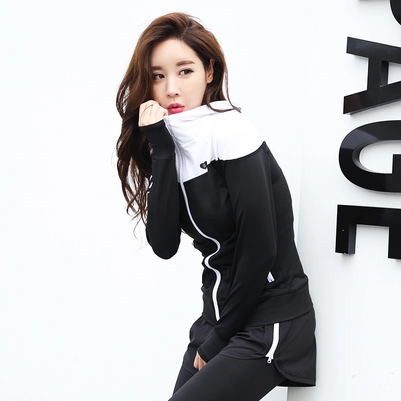 Gym Slim Leisure Fitness Clothes Long-Sleeved Yoga Shirt Sports Running Clothes Jacket for Women