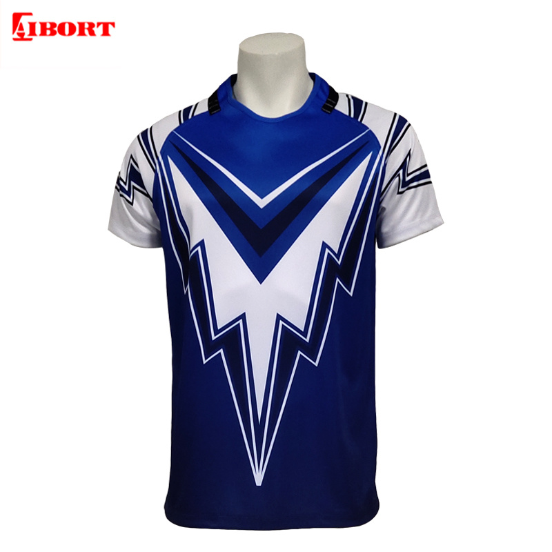 Aibort Custom Striped Rugby T Shirt Team Set Rugby Uniforms (Rugby-11)